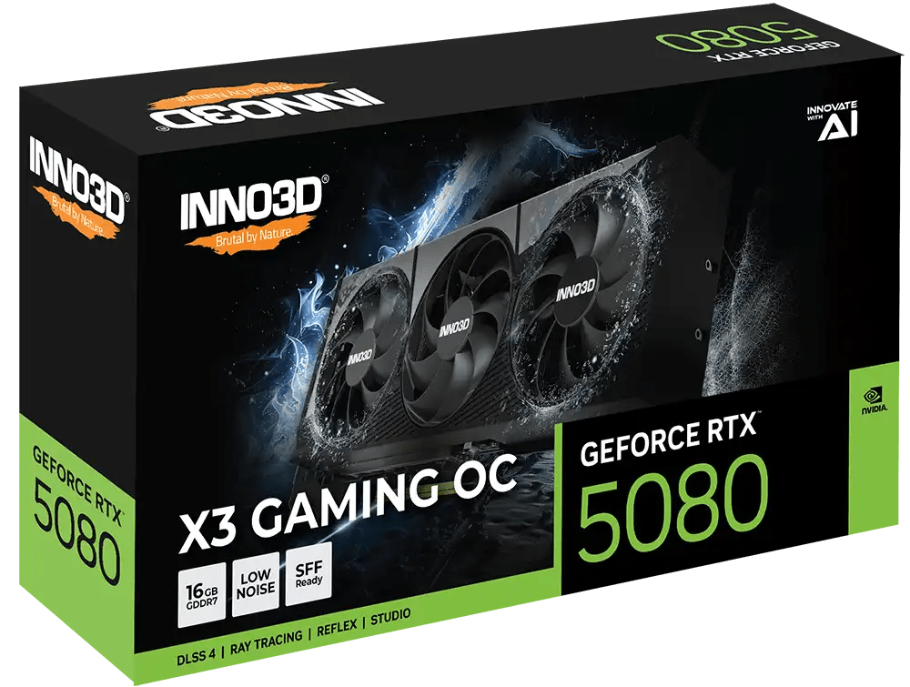 INNO3D GeForce RTX™ 5080 X3 GAMING OC Graphic Card | G50803 - 16D7X - 17603930 - 8886307700483 - Vektra Computers LLC INNO3D GeForce RTX™ 5080 X3 GAMING OC Graphic Card | G50803 - 16D7X - 17603930 - 8886307700483 - Vektra Computers LLC